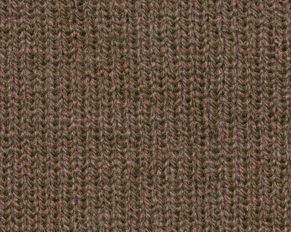 Brown knitting fabric texture closeup — Stock Photo, Image