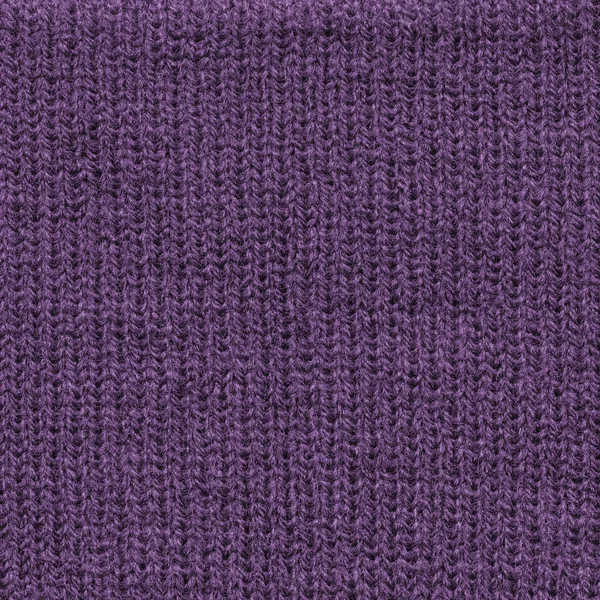 Textura de tejido de punto violeta. Útil como fondo — Foto de Stock