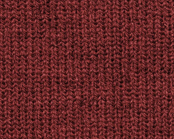 Red knitting fabric texture closeup — Stock Photo, Image