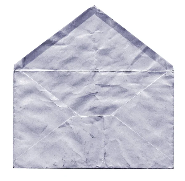 Vieille et ridée enveloppe bleuâtre — Photo