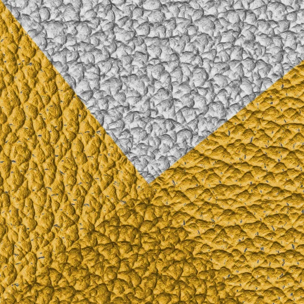 Witte en gele leder texture — Stockfoto