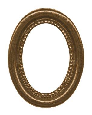 Fotoğraf veya resim için kahverengi oval çerçeve