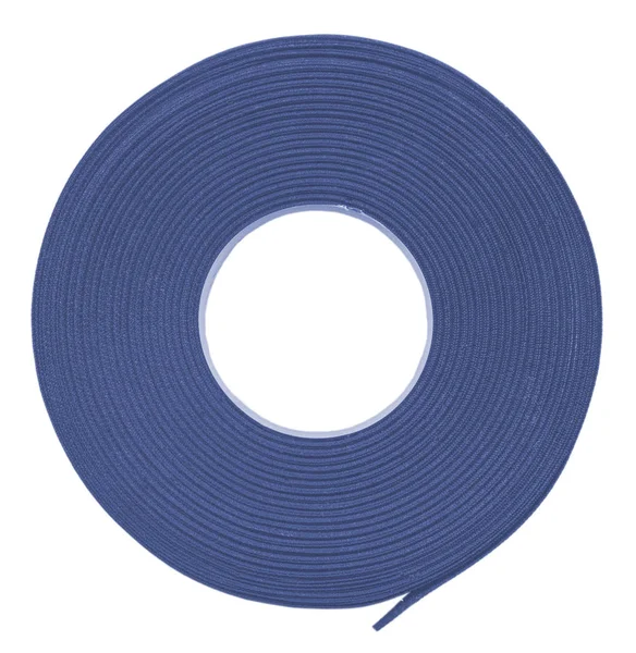 Skein of blue textile tape isolated on white — Stock Photo, Image