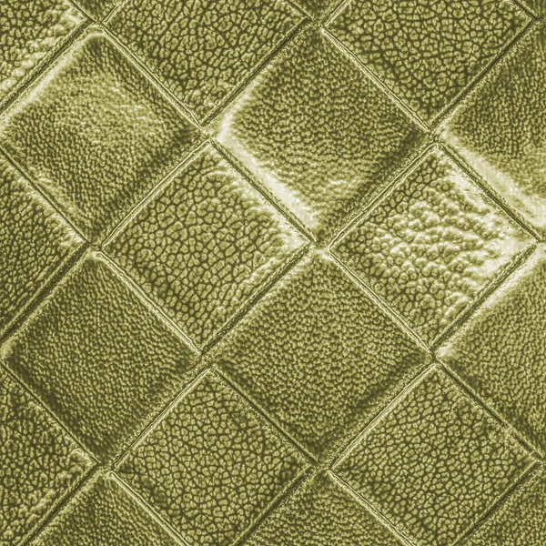 Verde a quadretti struttura in pelle artificiale primo piano — Foto Stock