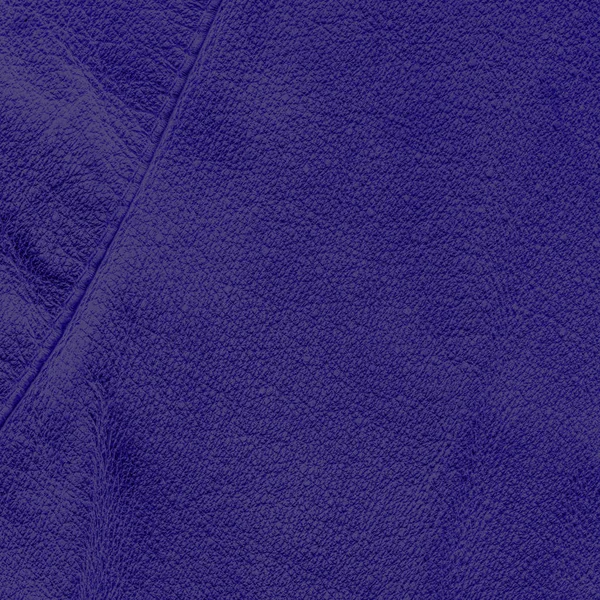 Blå läder bakgrund dekorerad med en söm — Stockfoto