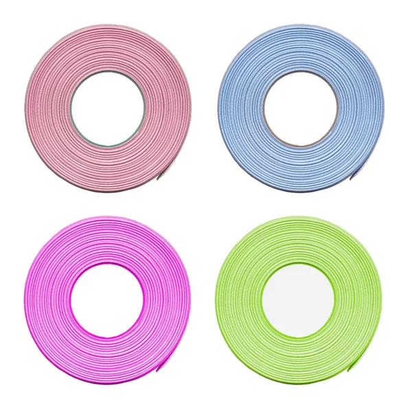 Bielas de cintas textiles de diferentes colores — Foto de Stock