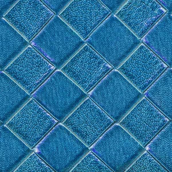 Textura de cuero artificial a cuadros azul — Foto de Stock