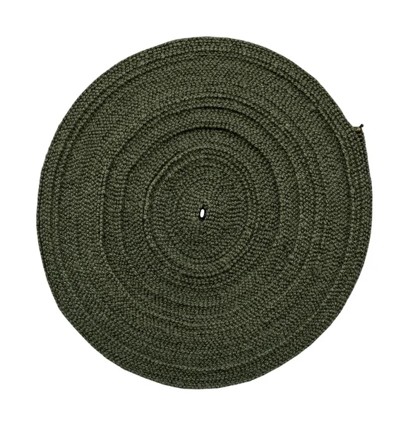 Madeja de cinta textil verde oscuro aislado en blanco — Foto de Stock