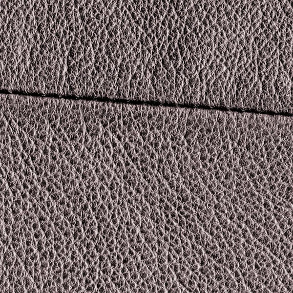 Brown  leather texture closeup,seam — Stock Photo, Image