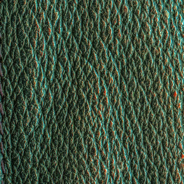 Zelená kožená textura, užitečná jako pozadí — Stock fotografie
