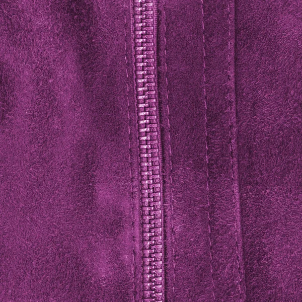 ダーク バイオレットほぼ服を着て革の質感、ジッパー — ストック写真