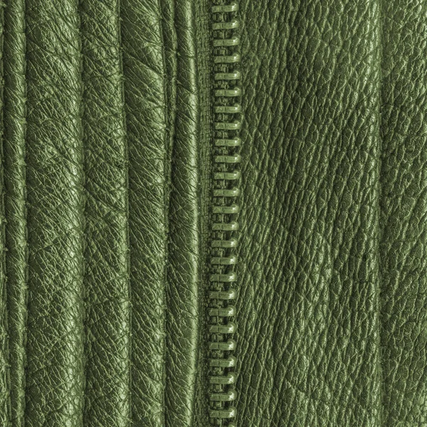 Grönt läder bakgrund — Stockfoto