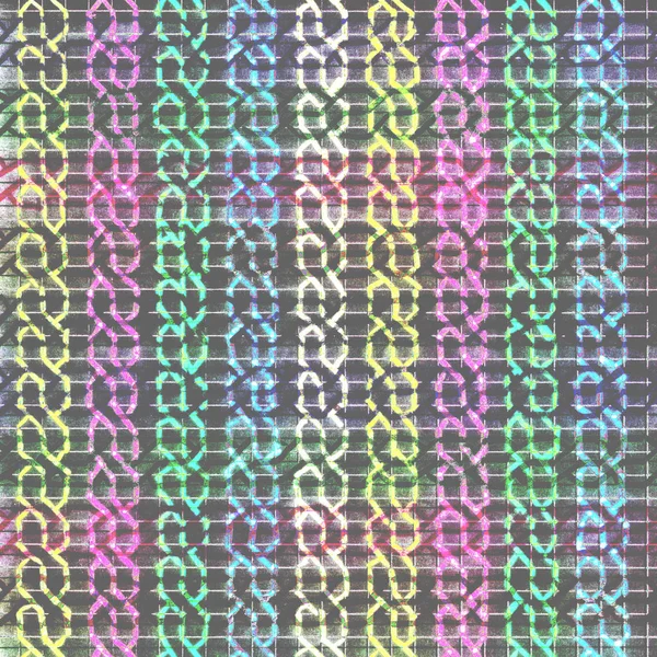 Handmade multicolor pattern on black  background — Stock Photo, Image