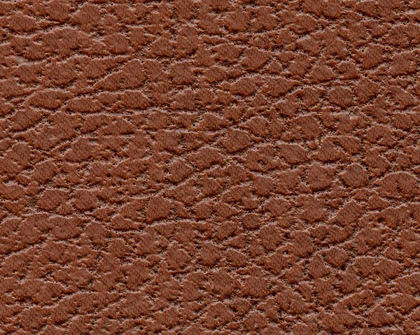 High detailed brown artificial leather texture — Stock Photo, Image