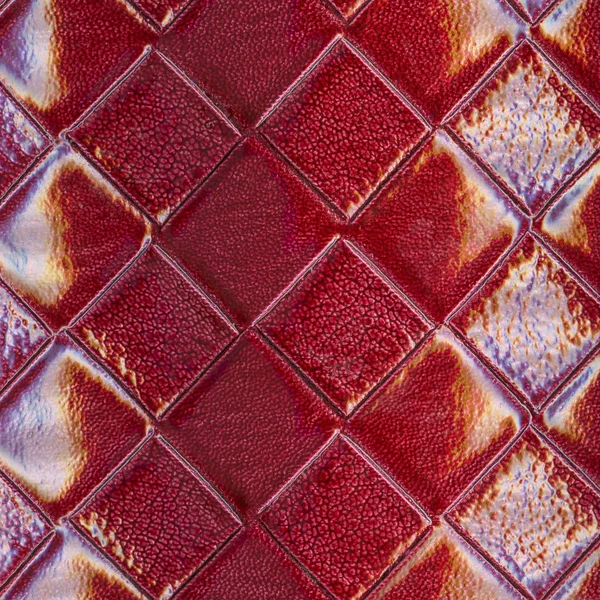Pelle artificiale a quadretti rossi — Foto Stock