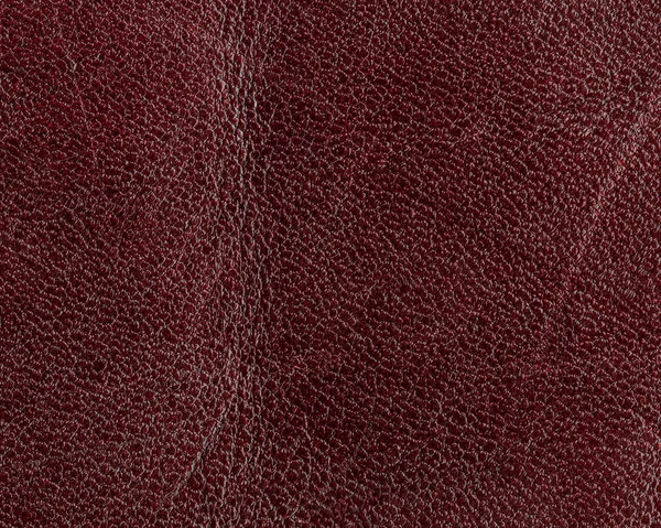 Texture de cuir rouge foncé comme fond — Photo