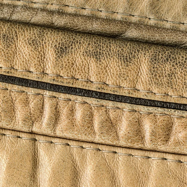 Fragment lekkie brązowe skórzane odzież — Zdjęcie stockowe