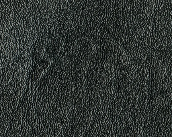 Black leather texture closeup — Stock Photo, Image