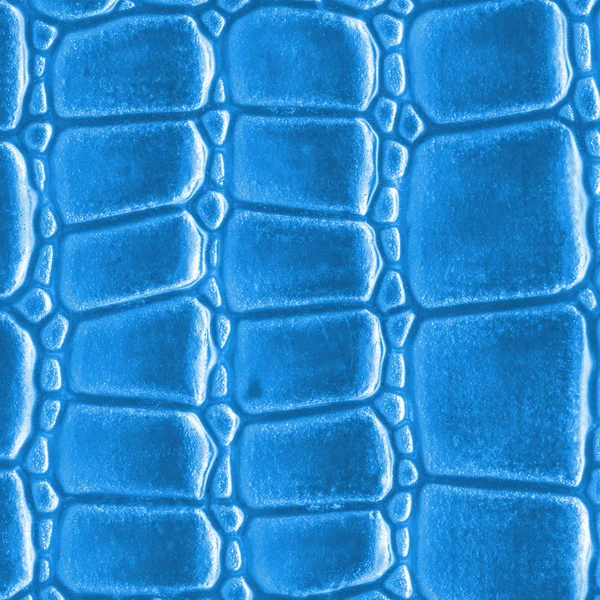 Světle modré umělé hadí kůže textury detailní — Stock fotografie