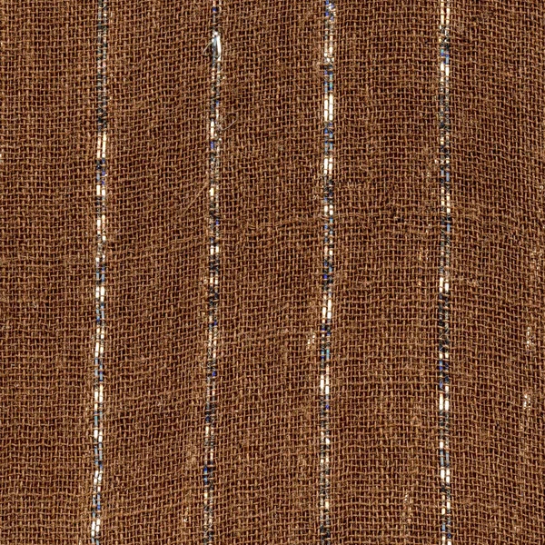 Decorated with lurex brown fabric texture closeup — Stock Photo, Image