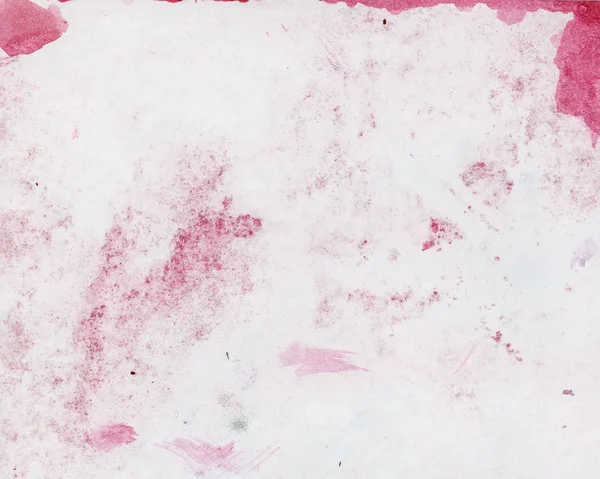 오래 된 더러운 종이의 질감 물 들일 빨간 잉크 — 스톡 사진