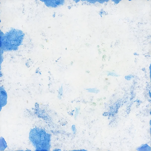 Texture of old dirty paper stained with blue ink — Stock Photo, Image