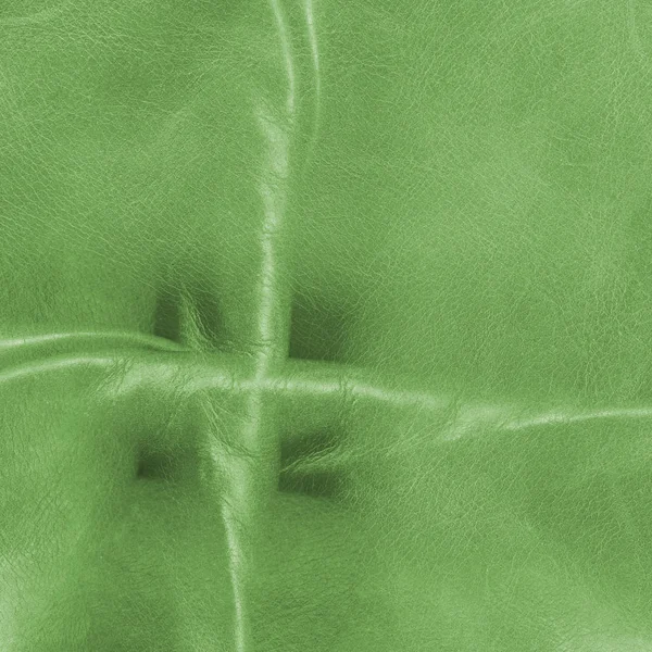 Texture in pelle verde come sfondo — Foto Stock
