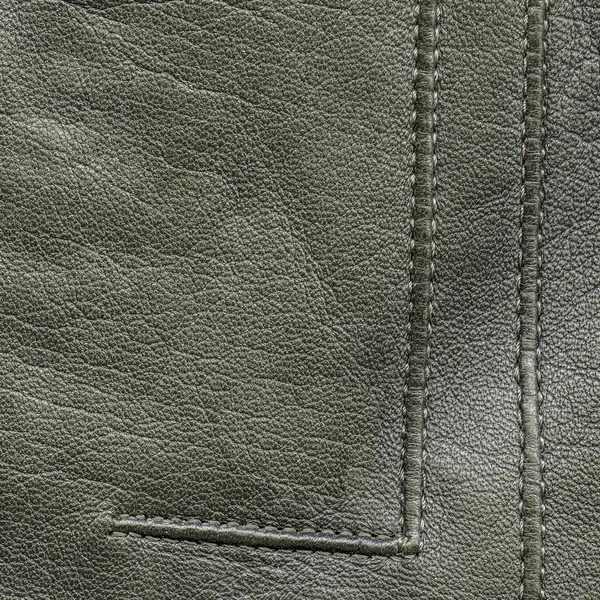 Fondo de cuero gris con costuras decorativas — Foto de Stock
