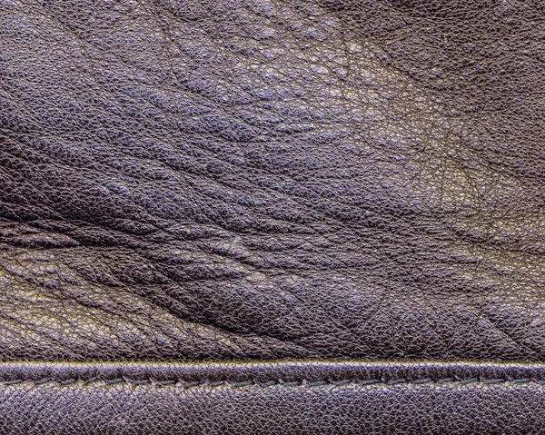 Textura de cuero violeta viejo, costura. Útil como fondo — Foto de Stock