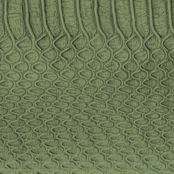 Textura de pele de cobra artificial verde. Útil para fundo — Fotografia de Stock