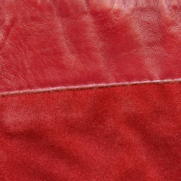 Fondo de cuero rojo para trabajos de diseño — Foto de Stock