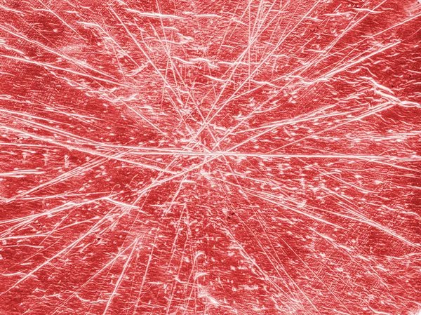 Texture de papier d'aluminium rouge comme fond pour les travaux de conception — Photo