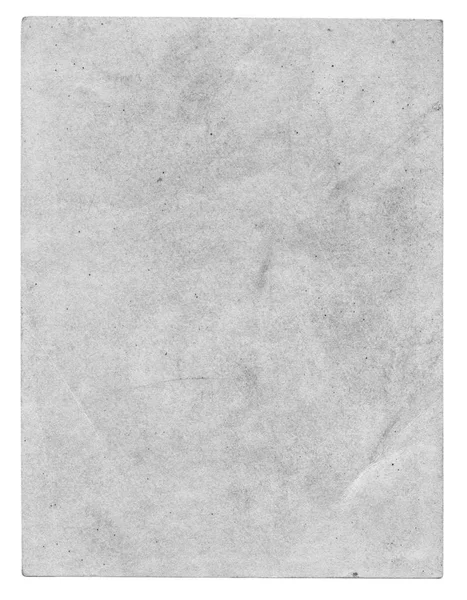 Лист старой серой бумаги изолированы на белом фоне — стоковое фото