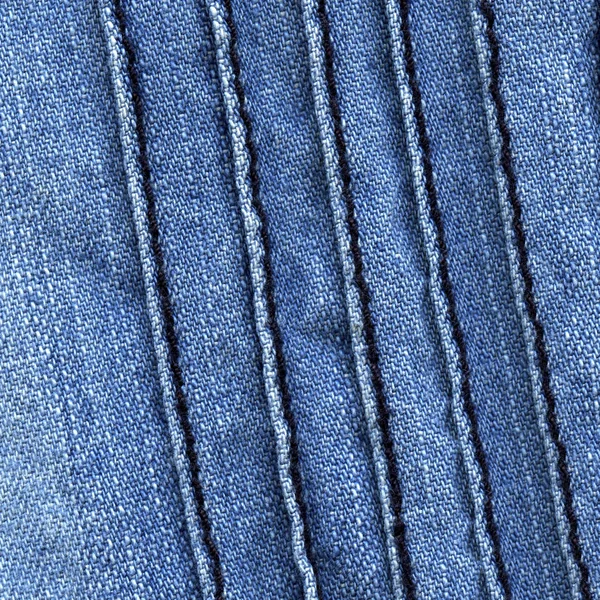 Fond denim bleu, coutures — Photo