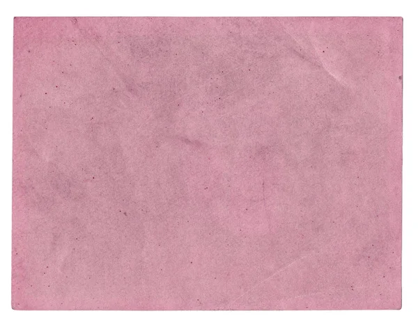 Foglio di vecchia carta rossastra isolato su sfondo bianco — Foto Stock