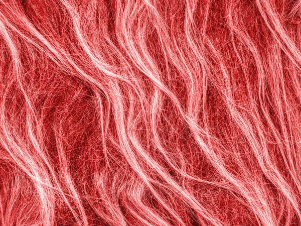 Červené umělé kožešiny textury jako pozadí — Stock fotografie