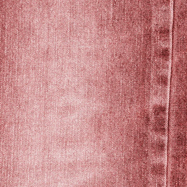 Rote Denim-Textur, Naht — Stockfoto