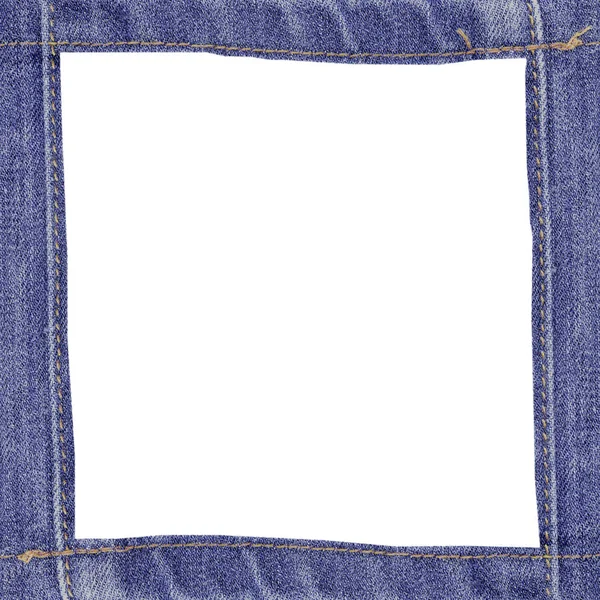 Handgefertigter blauer Jeansrahmen — Stockfoto