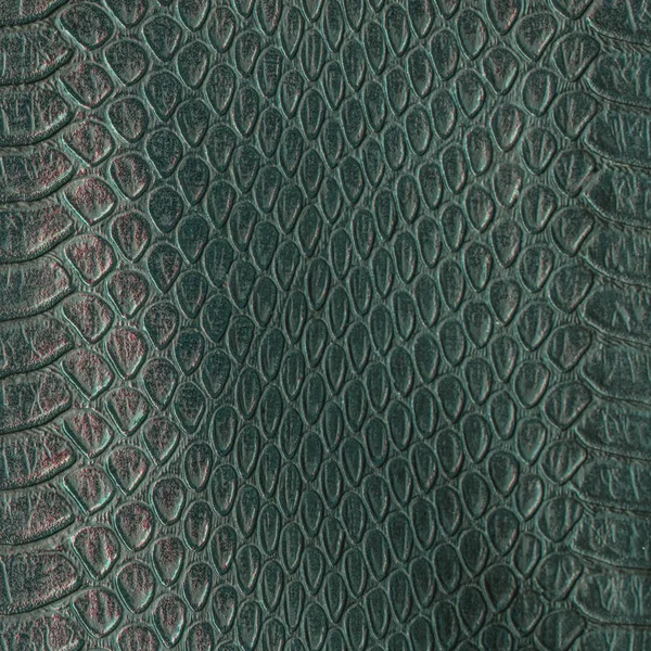 Dark green artificial snake skin texture — Stock Photo, Image