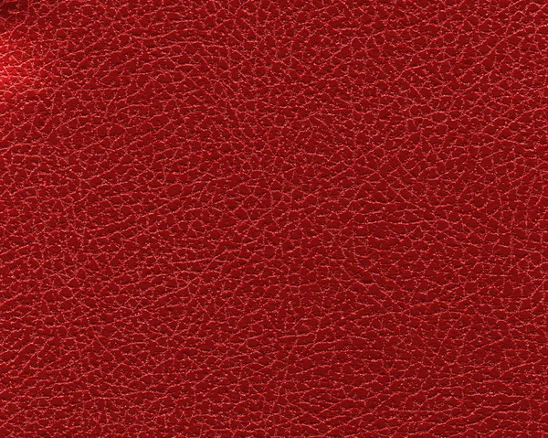 Bright red artificial leather texture — Stock Photo, Image