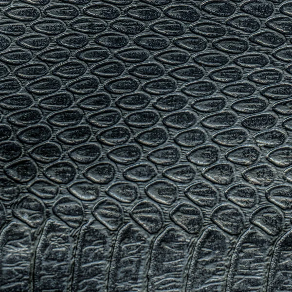 Black artificial snake skin texture — Stock Photo, Image