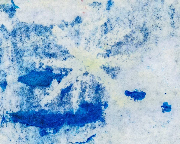 Régi piszkos papírra festett kék tintával foltok — Stock Fotó