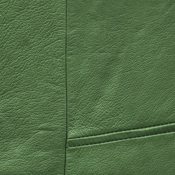 Green leather texture for background — Stock Photo, Image