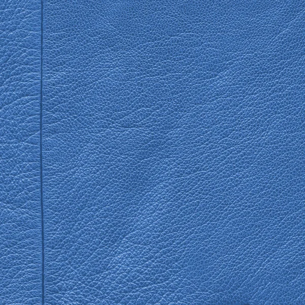 Leder texture blauwe, naad. Nuttig als achtergrond — Stockfoto