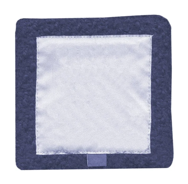 Blank white fabric tag — Stock Photo, Image