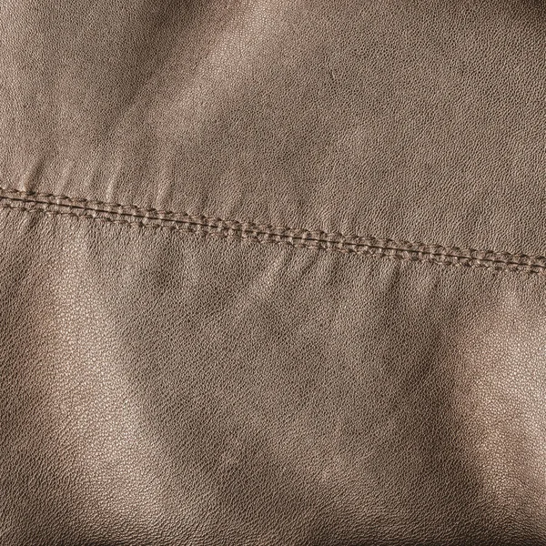 革の縫い目と装飾の背景 — ストック写真