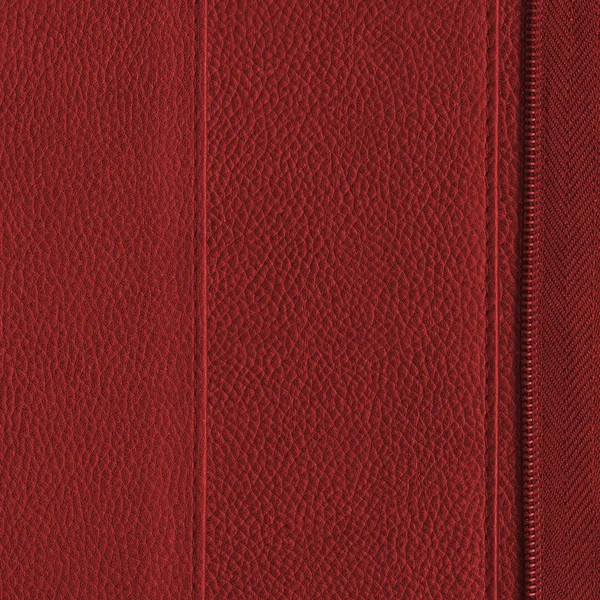 Fond rouge de cuir et textures textiles — Photo