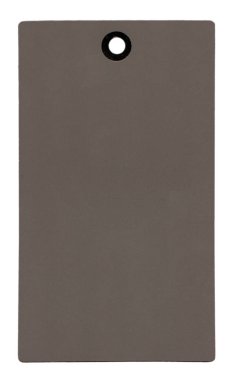 Beyaz arka plan üzerinde izole kahverengi boş etiket