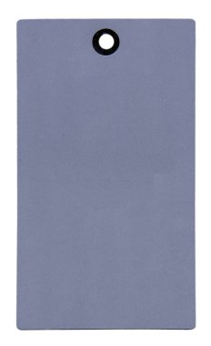 Beyaz arka plan üzerinde izole boş gri-mavi etiket