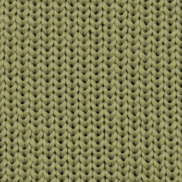 Alta textura de tecido de tricô verde detalhado como fundo — Fotografia de Stock